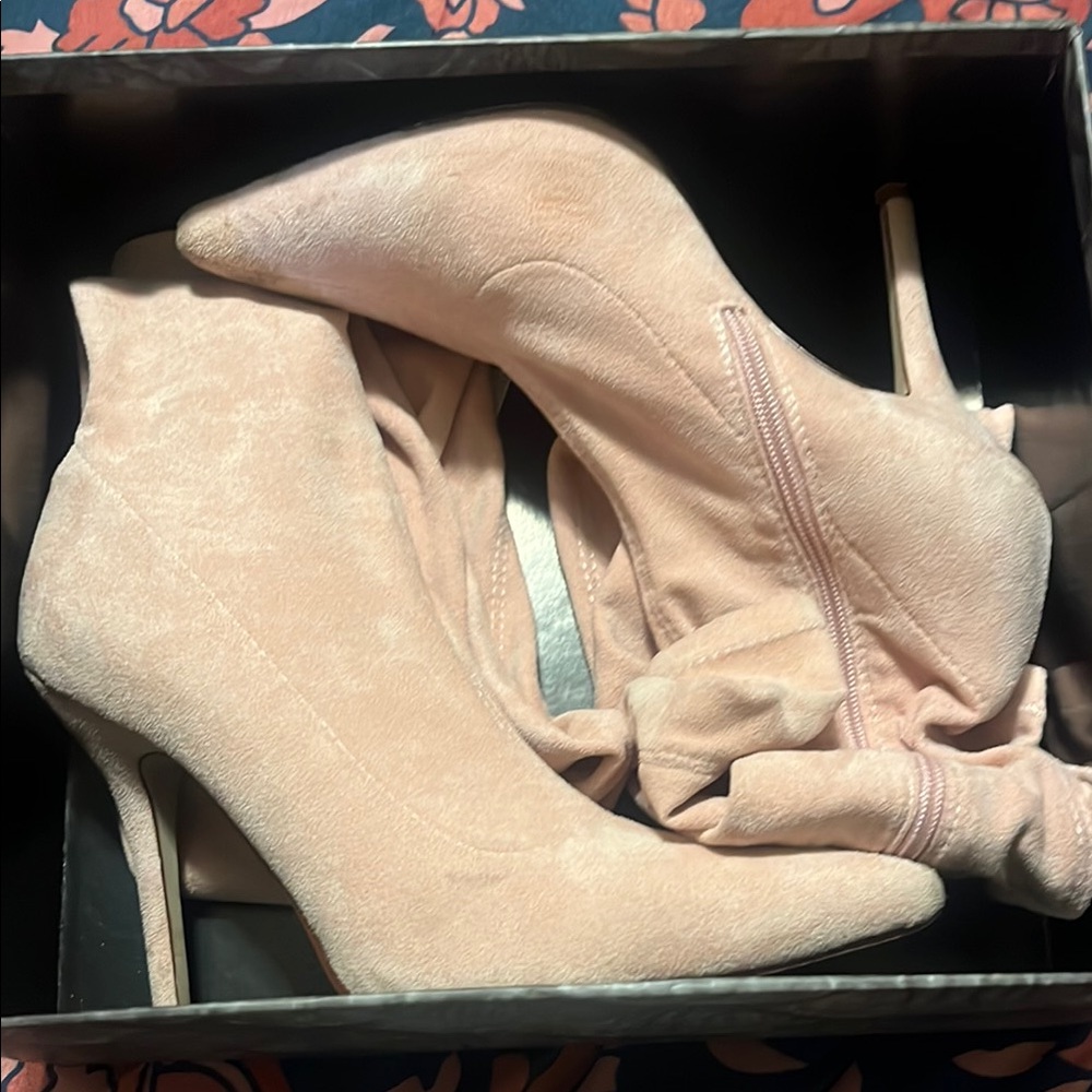Elegant Pink Stiletto Ankle Boots